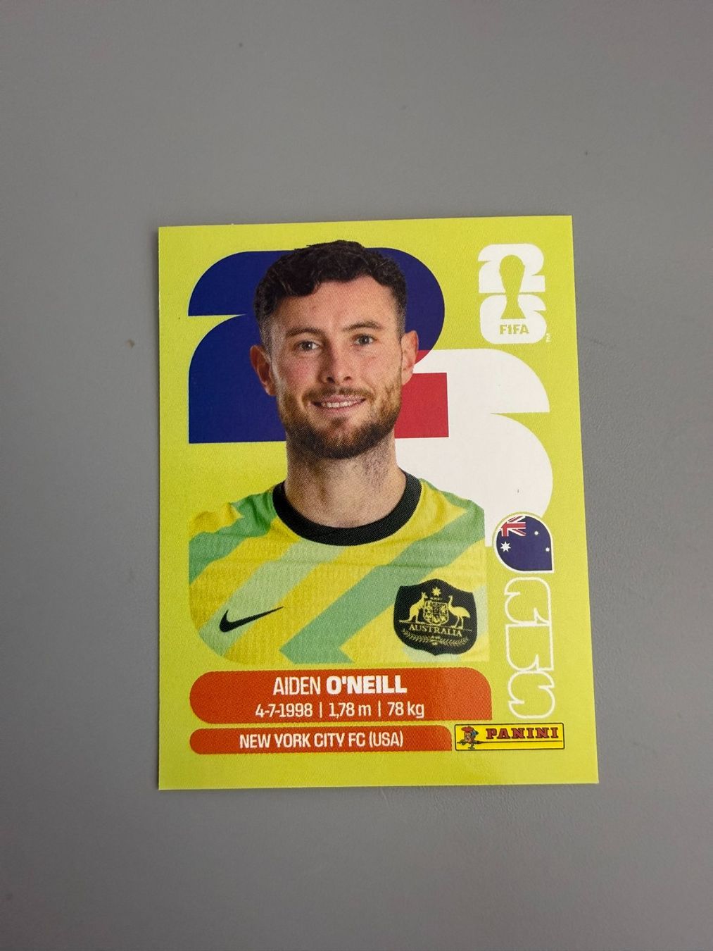 Panini Cartes à collectionner: Panini Aiden O'Neill AUS14 – D'occasion à Liebefeld par Ronaldo-1996