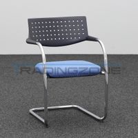 3× Vitra Visavis Freischwinger Blau mit Armlehnen
