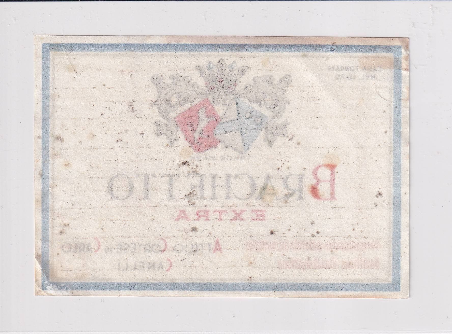 Papier: Etikette - Brachetto extra /bd – D'occasion à Hombrechtikon par Rudolf07 1