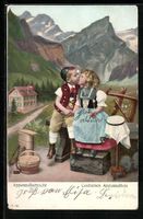 Appenzell, Kinder in Appenzeller Trachte