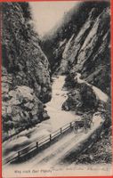 Weg nach BAD PFÄFERS Kutsche - gel. 1907 v. Ragaz n. Trogen