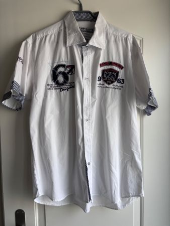 Camp David Freizeithemd weiss L