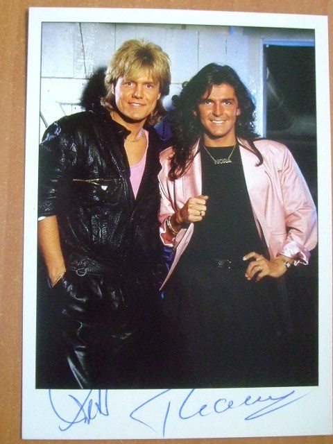 Autografi: MODERN TALKING 80-POP AUTOGRAMMKARTE – Usato da Schachen b. Reute venduto da Dzestar