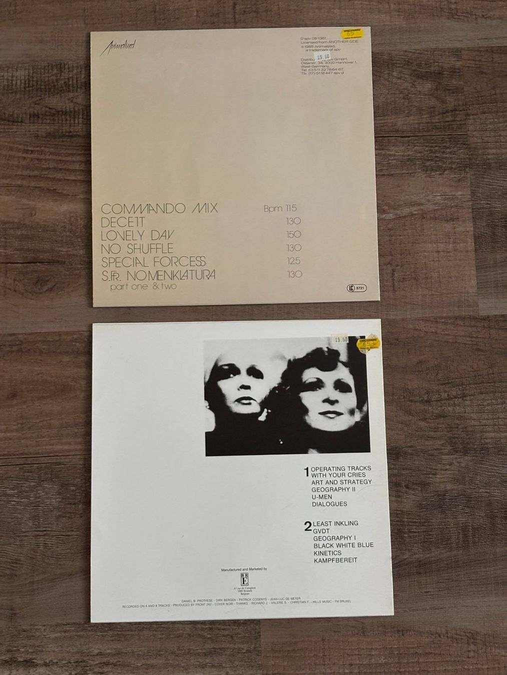 Schallplatten: 2 LP Front 242 - Geography und No Comment – Gebraucht aus Kleinandelfingen von 2Baba3 1