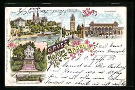 Litho Basel, Das Münster mit der Pfalz,
