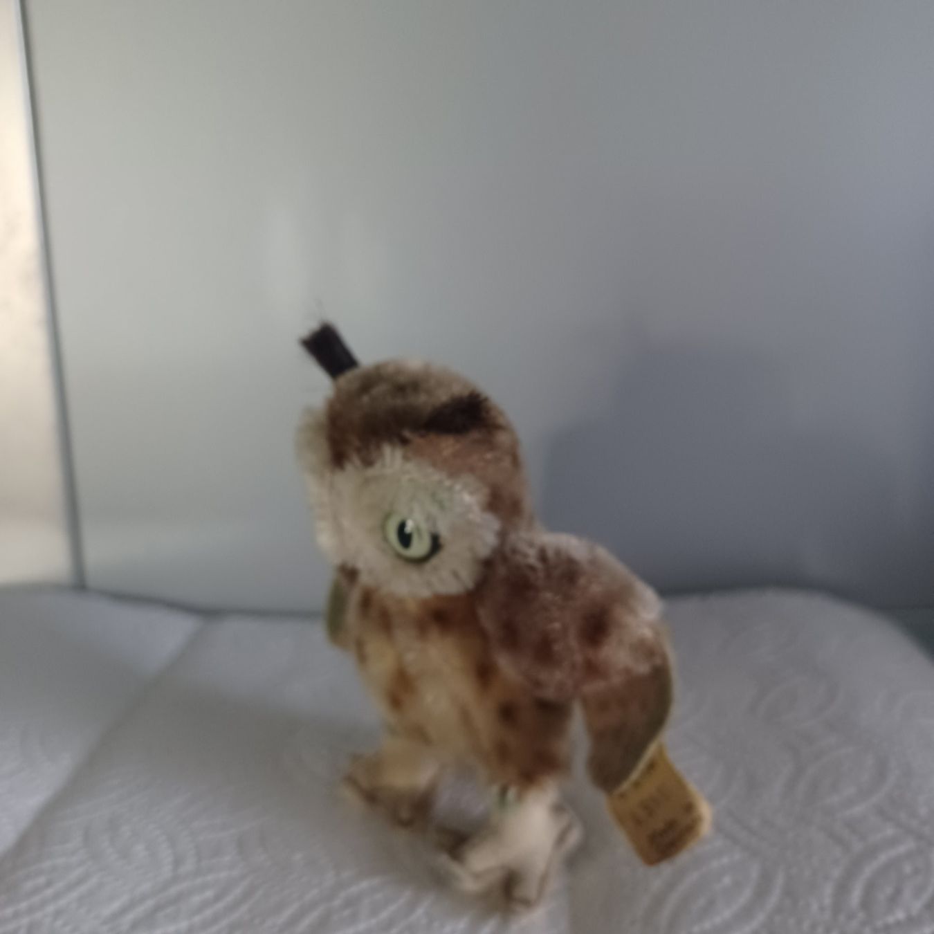 Steiff Giocattoli: Steiff winzige 10 cm grosse Eule 1967 – Usato da Abtwil SG venduto da luupsy 1