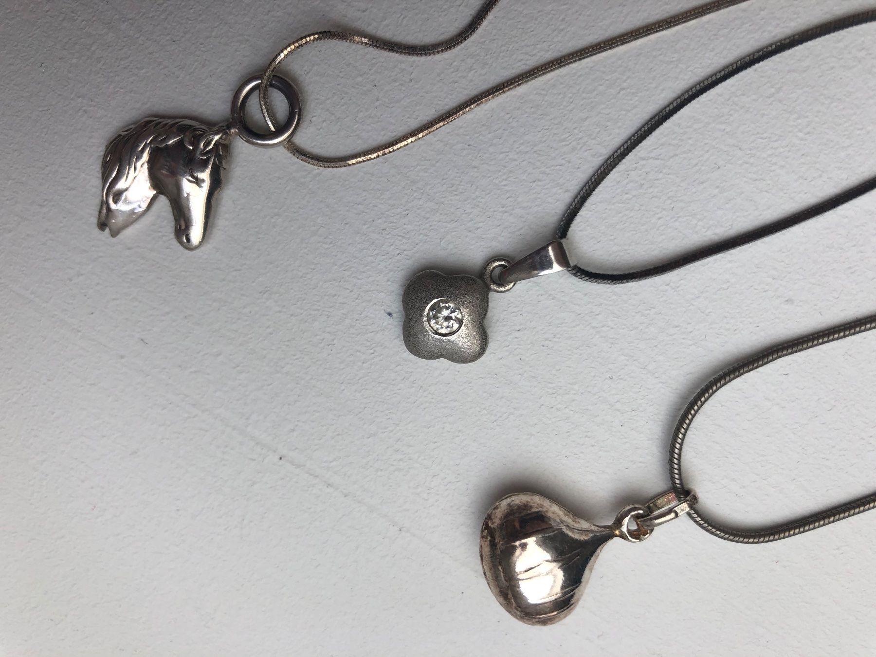 Catenine: 3 Stuck Echt silber 925 - Kette mit Anhänger – Usato da Buchs-ZH venduto da Birikina 3