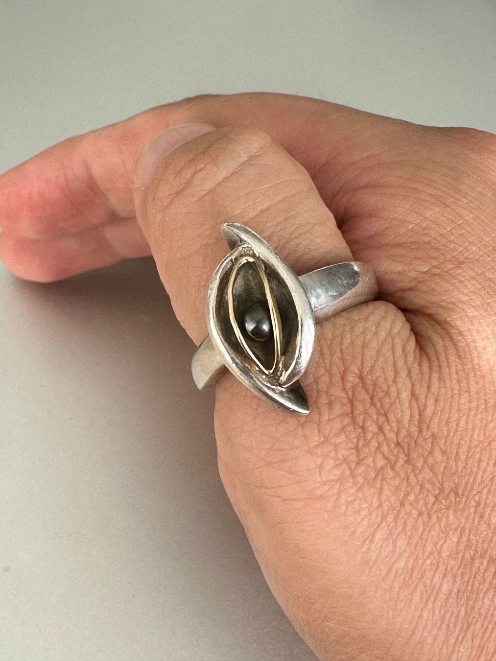 Anelli: Vintage Großer Silber Ring: ca. 67 – Usato da Onex venduto da Antiqueshow 2