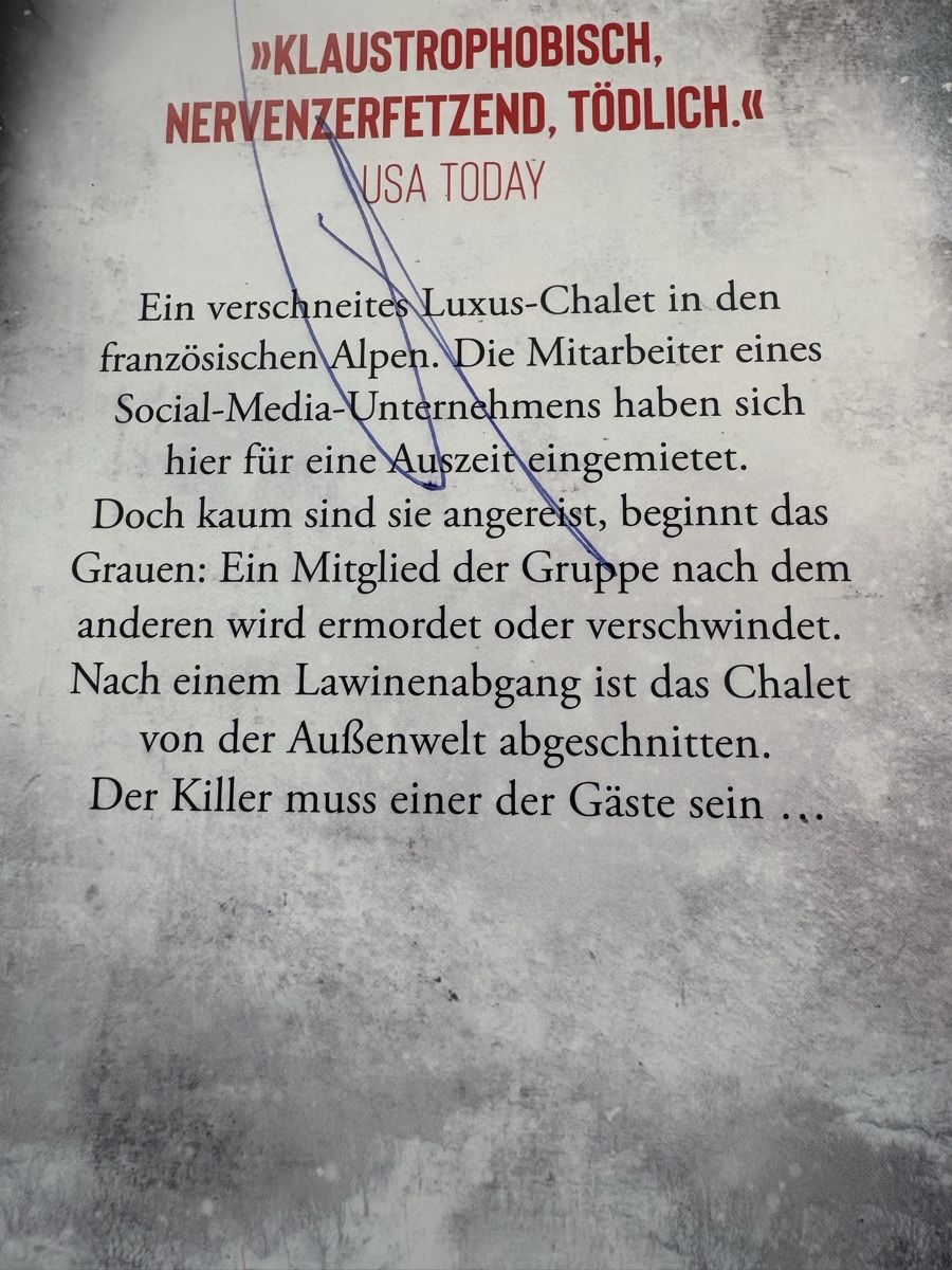 Libri: Das Chalet Thriller – Usato da Obbürgen venduto da bugi6868 3
