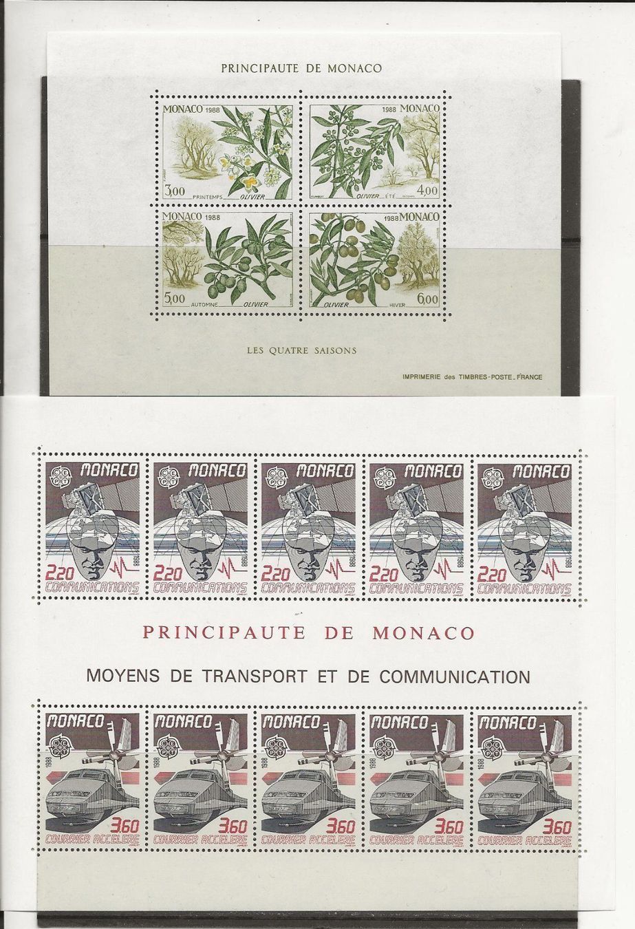 Tutti i francobolli: Monaco Année 1988 + blocs ** – Nuovo (secondo la descrizione) da Sion venduto da PierreP01 4