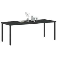 Gartentisch Schwarz 200 x 80 x 73 cm Metall
