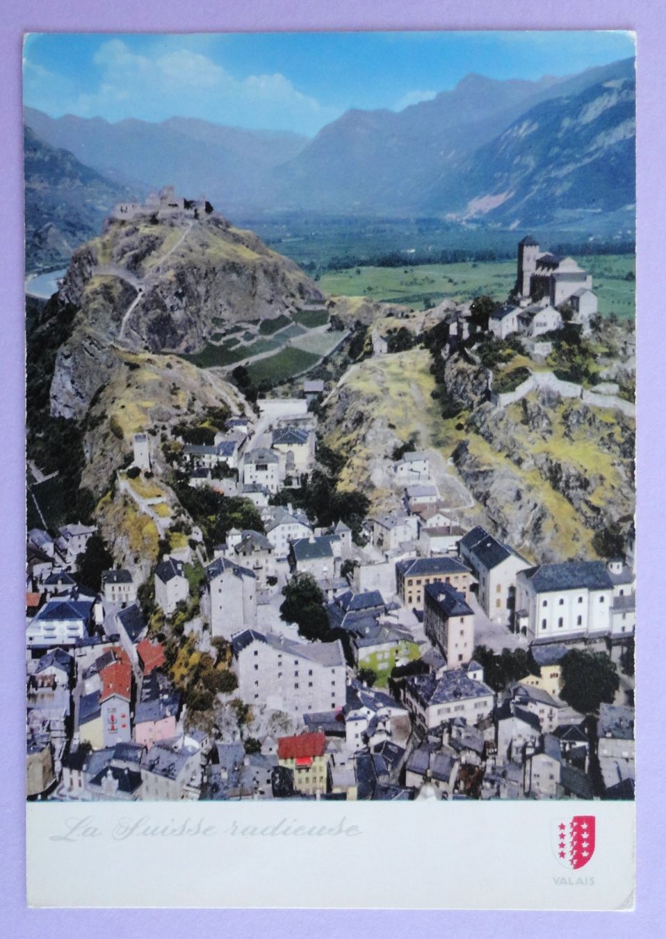 Cartoline postali: Sion, Valère et Tourbillon – Usato da Fétigny venduto da Billy2miny