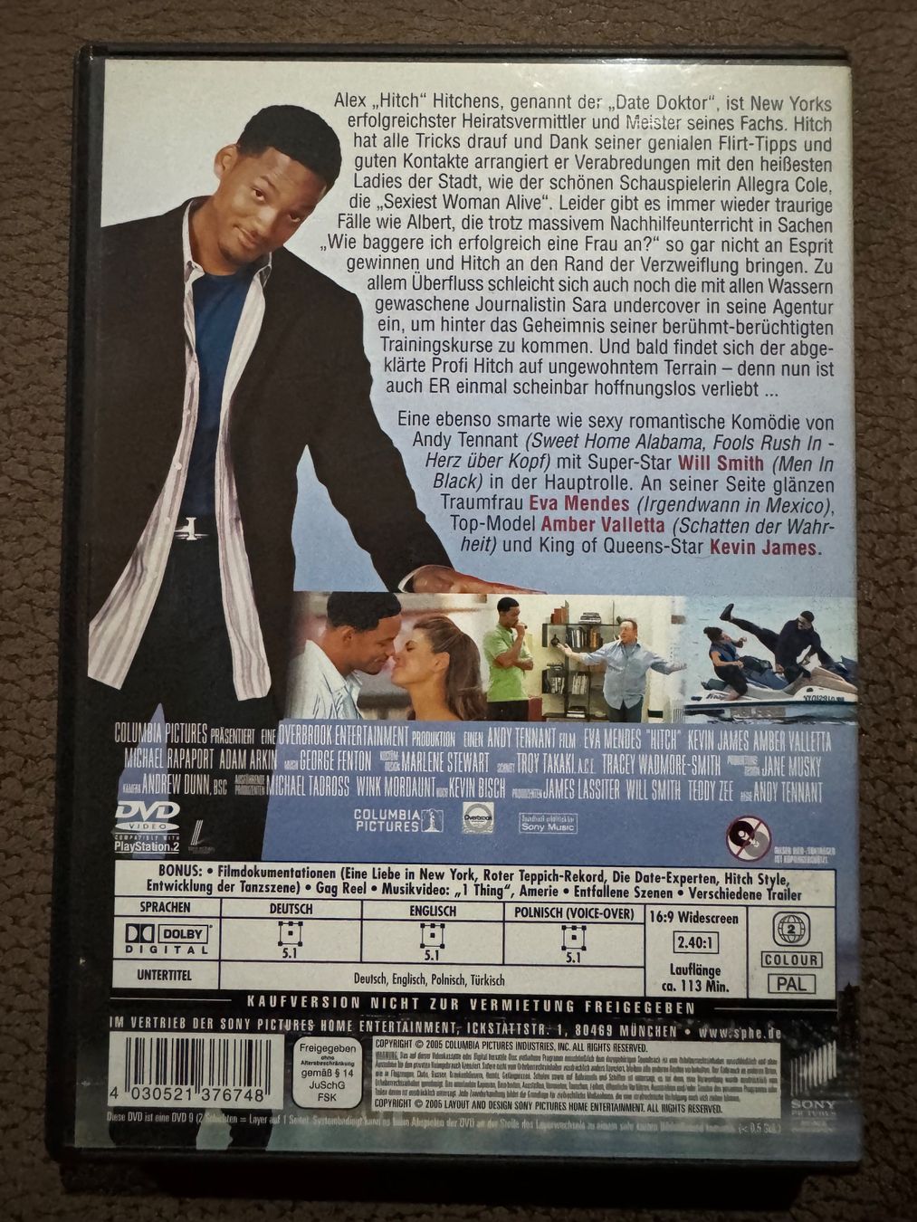 Tutti i DVDs: Hitch der Date Doktor – Usato da Dietikon venduto da MuNathy 1