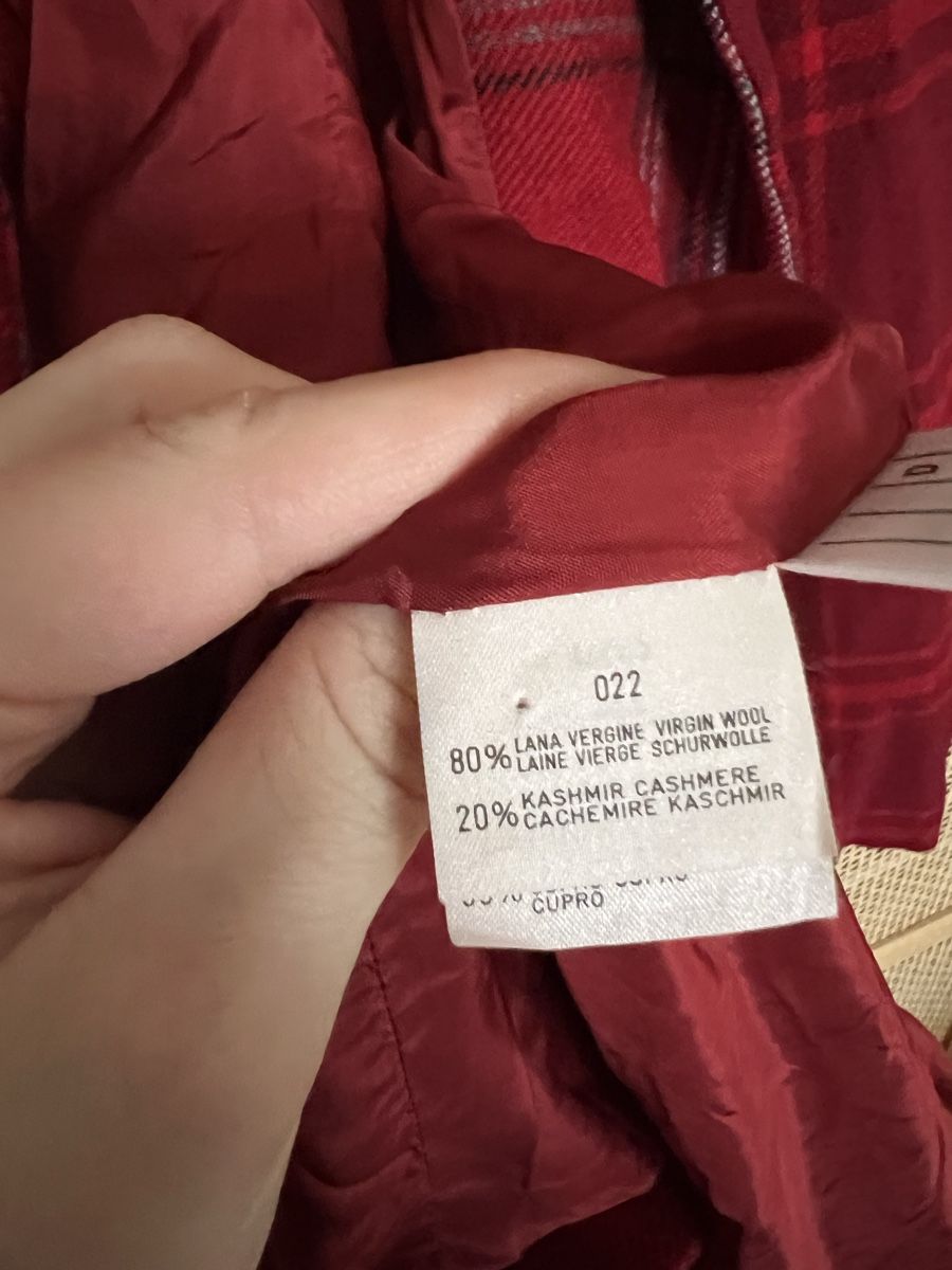 Max Mara Completi & Tailleur: Woll & Kaschmir Blazer, Rot kariert – Usato da Luzern venduto da closettheory 3