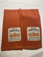 2 Pumpkin Patch Towels, Autumn Decoration new