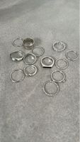 Set Ringe Silberfarben 13 Stck guter Zustand