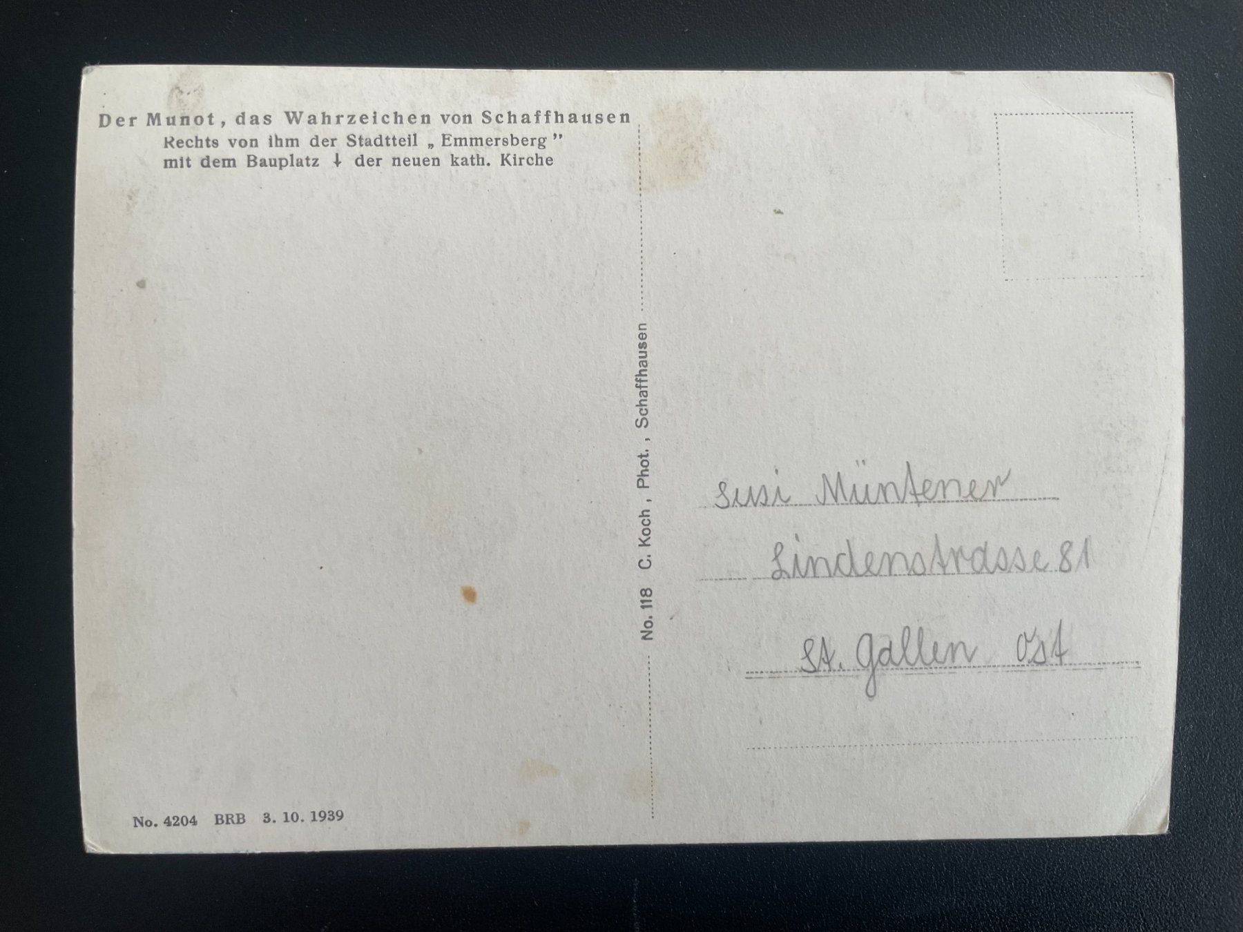 Ansichtskarten: AK SH Schaffhausen, Munot – Gebraucht aus Thal von Danny82 1