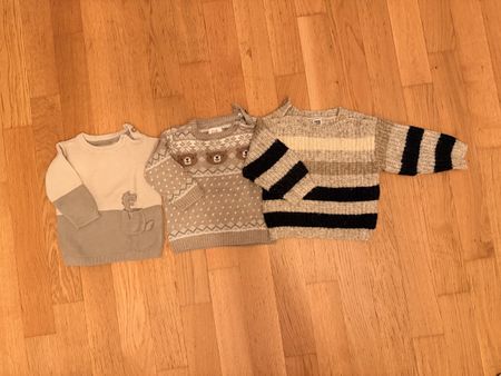 Lot 3 pulls bébé 6 mois