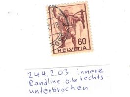 Abarten Tell 244.2.03 innere Randlinie o. rechts unterbroche