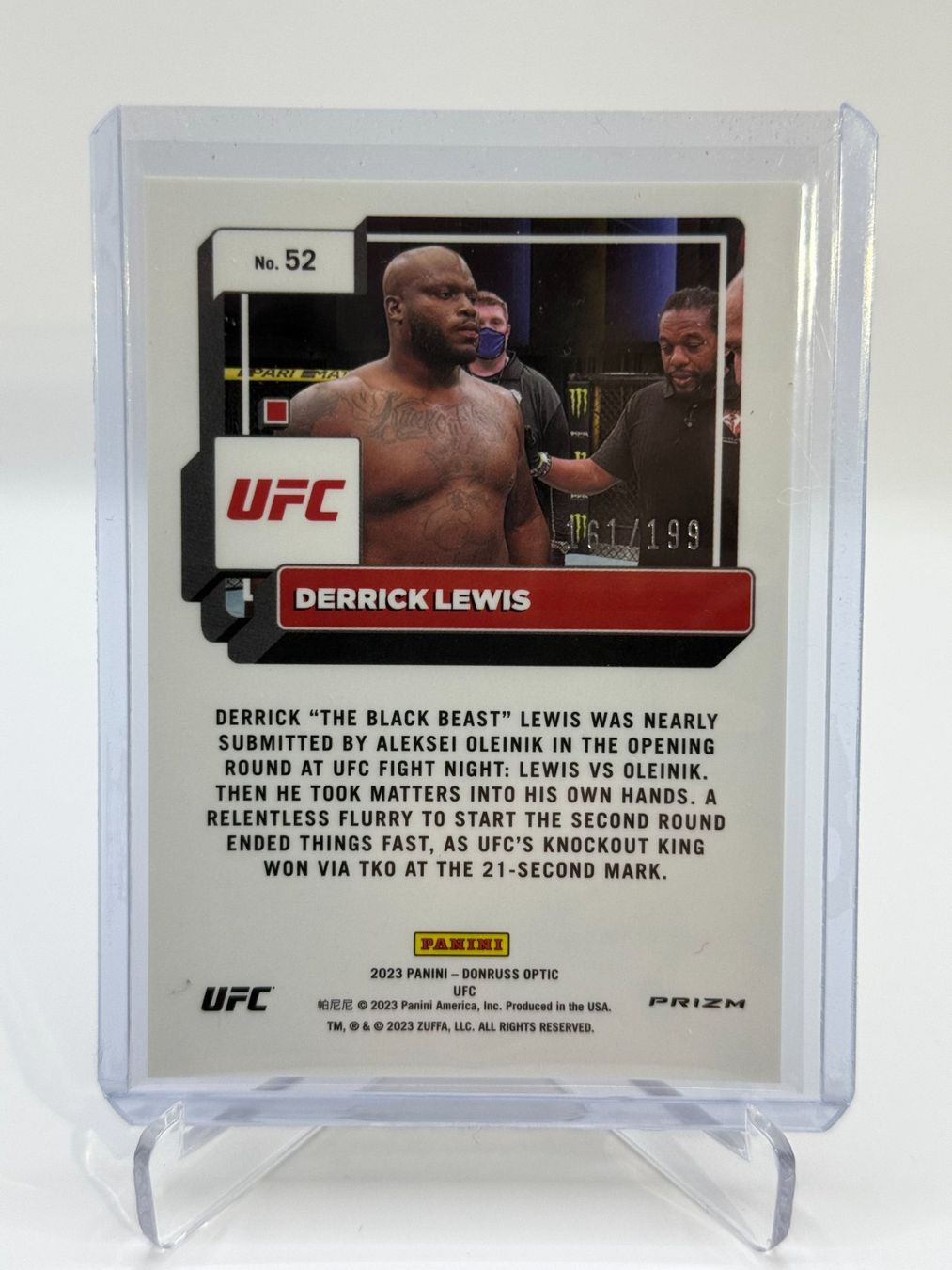 Panini Sammelbilder & Trading cards: Derrick Lewis | Red Opti-Chrome Parallel /199 | Panini 2023 – Neu (gemäss Beschreibung) aus Gränichen von zamZONE 3