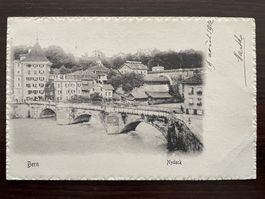 BERN Nydeck / Nydegg, Brücke, belebt, 1902