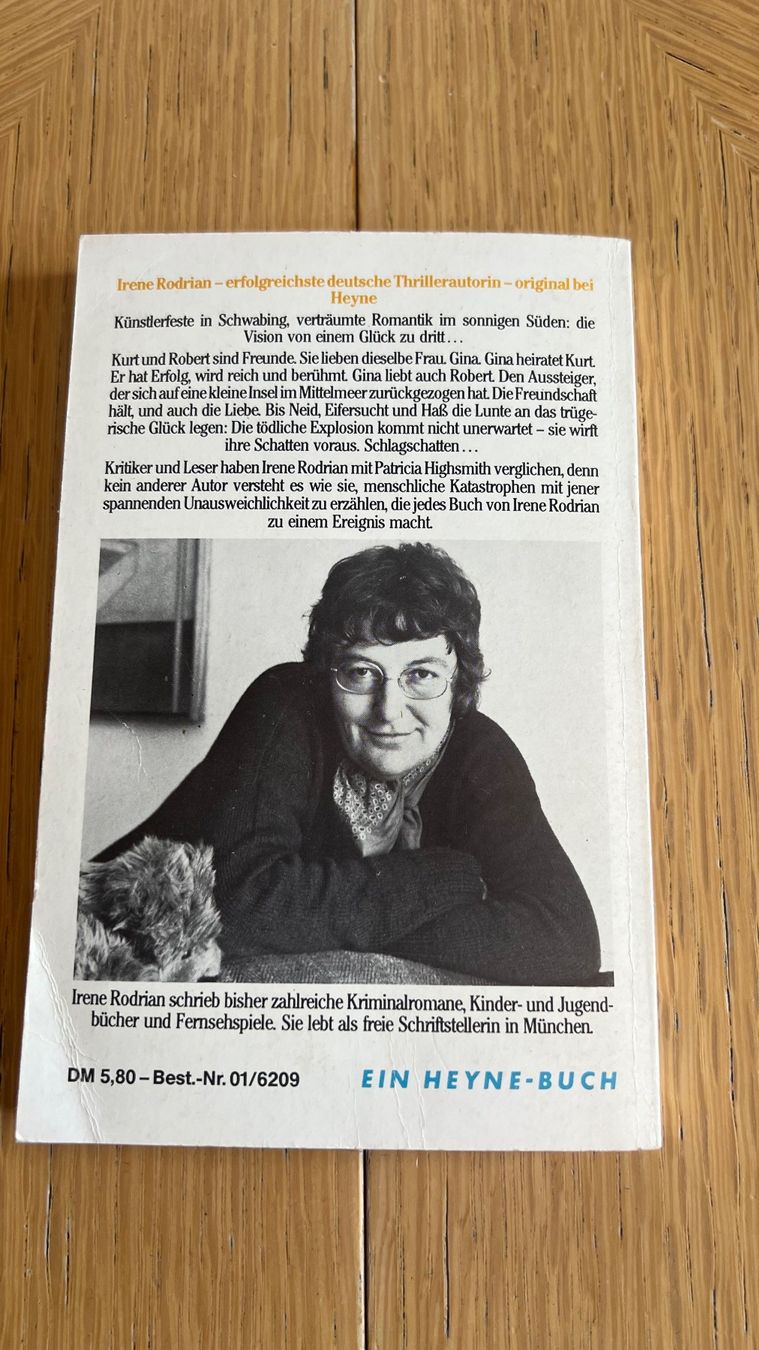 Libri: Irene Rodrian Schlagschatten Roman 1983 – Usato da Schübelbach venduto da Dolly990_2 1