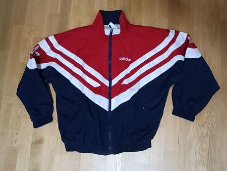 Adidas Trainingsjacke rot-blau Grösse L guter Zustand