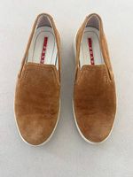 Prada Wildleder-Loafer, Cognac, Grösse EU37