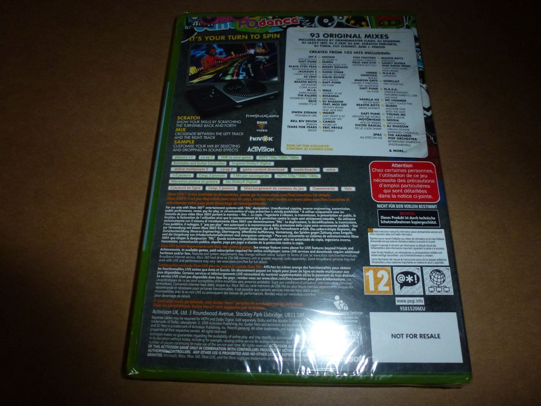 Spiele: DJ Hero XBOX 360 NEUWARE – Neu und originalverpackt aus Olten von Disc-Ausverkauf 1