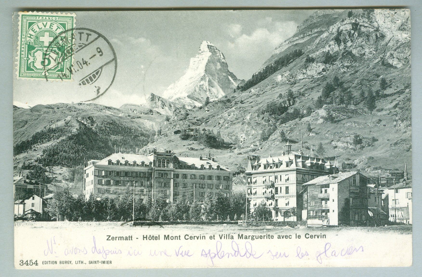 Cartoline postali: 1904 Schweiz AK Kt VS – Usato da Zürich venduto da yago-rot