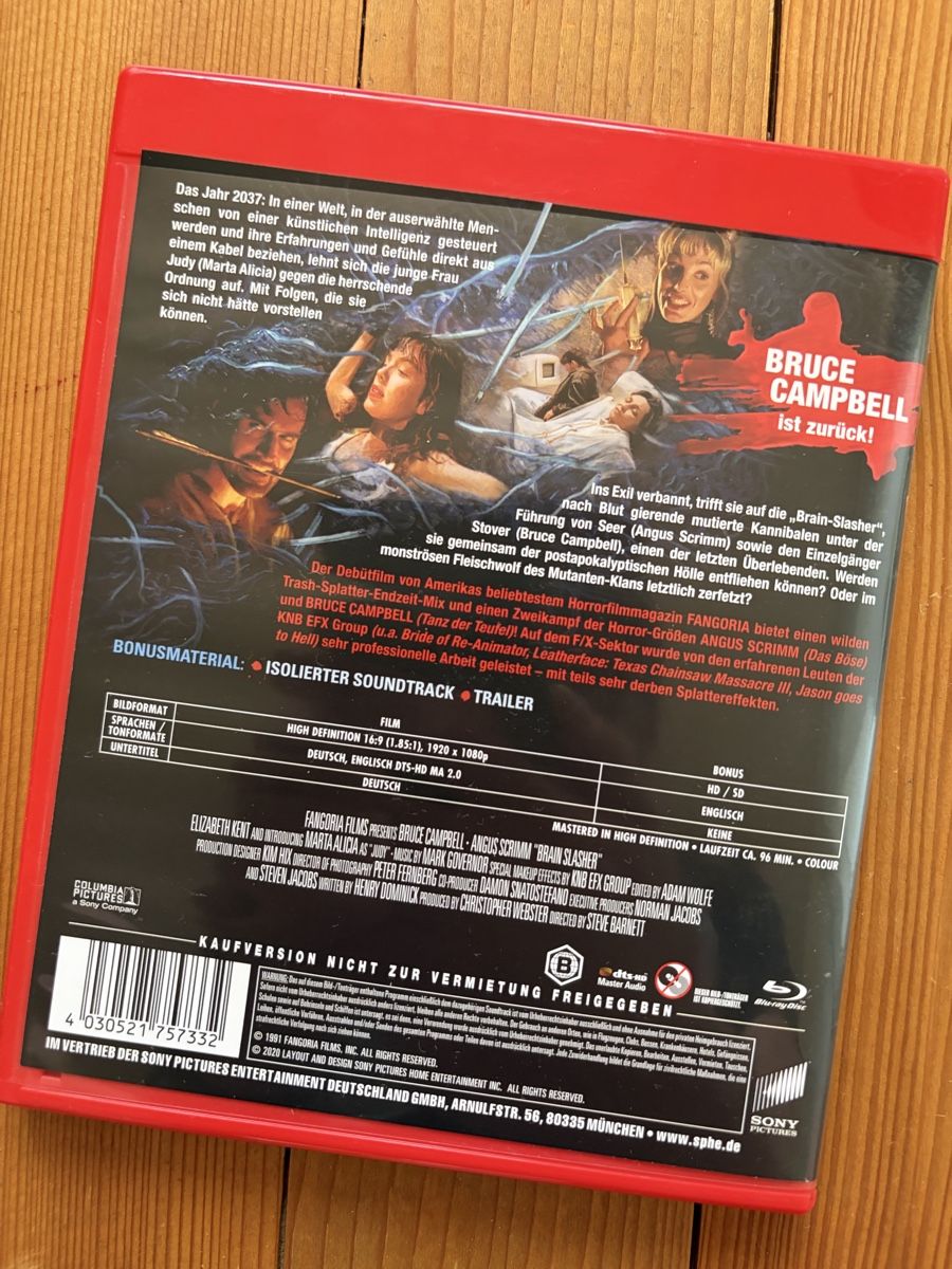 Tutti i DVDs: BRAIN SLASHER (1992) - Uncut! – Usato da Inkwil venduto da RetrOhyeah_Schweiz 1