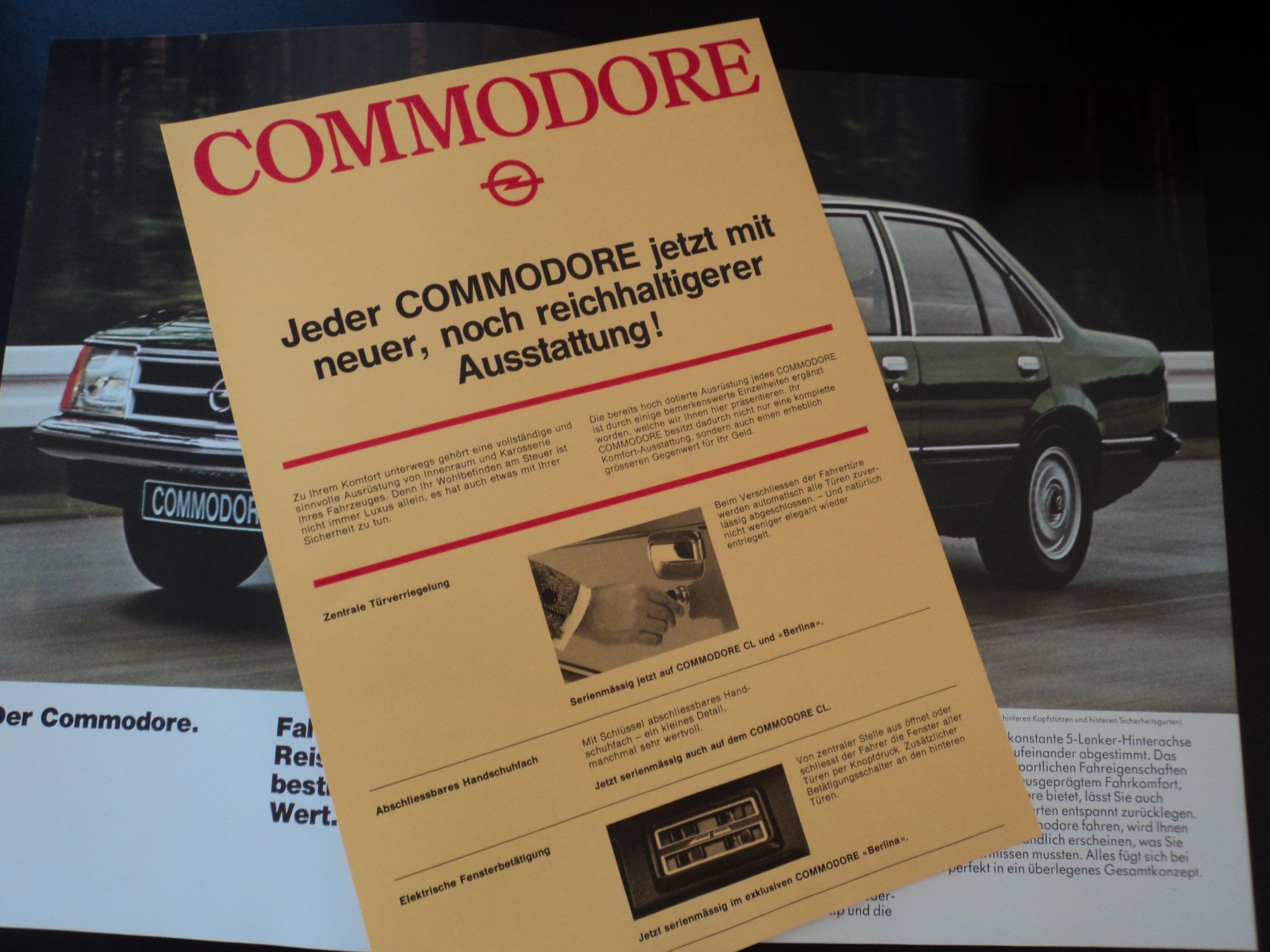 Opel Documenti: Prospekt Opel Commodore 1979 – Usato da Schwarzenburg venduto da modelCARama 2