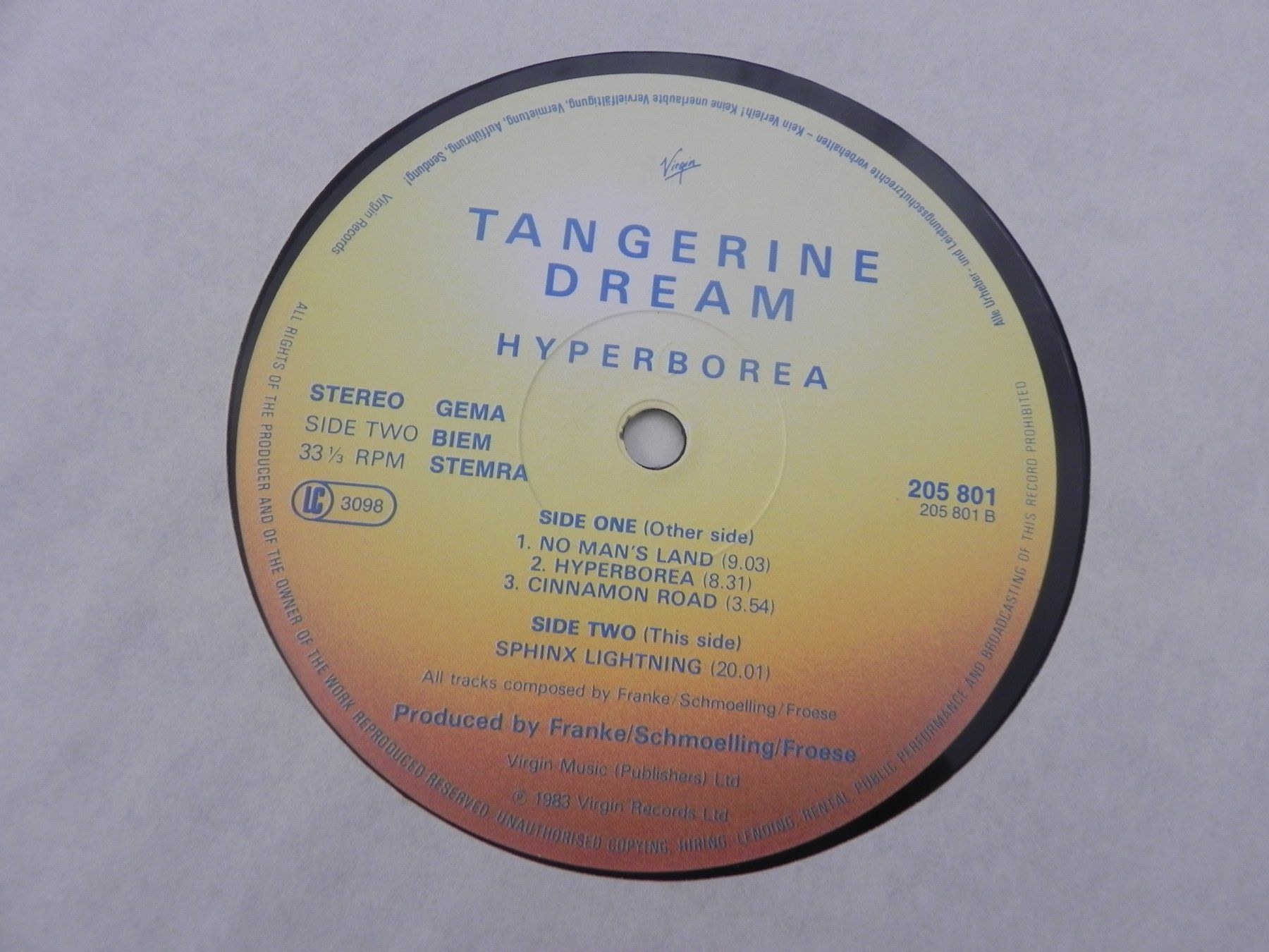 Schallplatten: LP Deutschland ElectronicTangerine Dream 1983 Hyperborea – Gebraucht aus Siebnen von krimsie 4