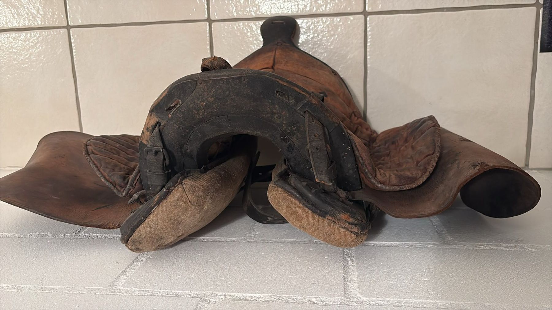 Selle & Accessori: antiker Maultier-Sattel vermutl. Militär – Usato da Wangen b. Olten venduto da Hba2 3