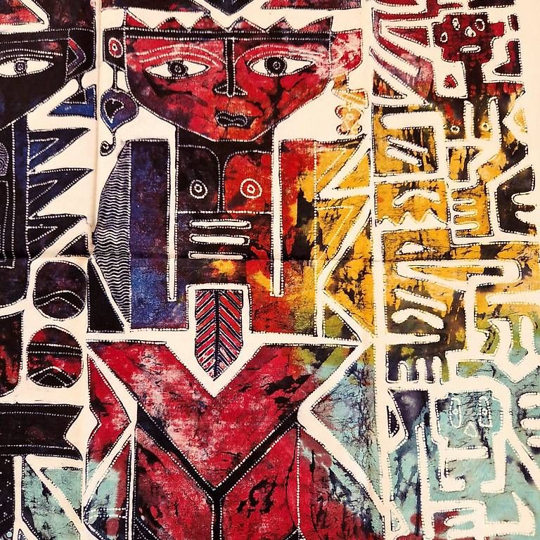 Dipinti: Batik - signé par artiste – Usato da Lausanne venduto da fclaus-2009 1