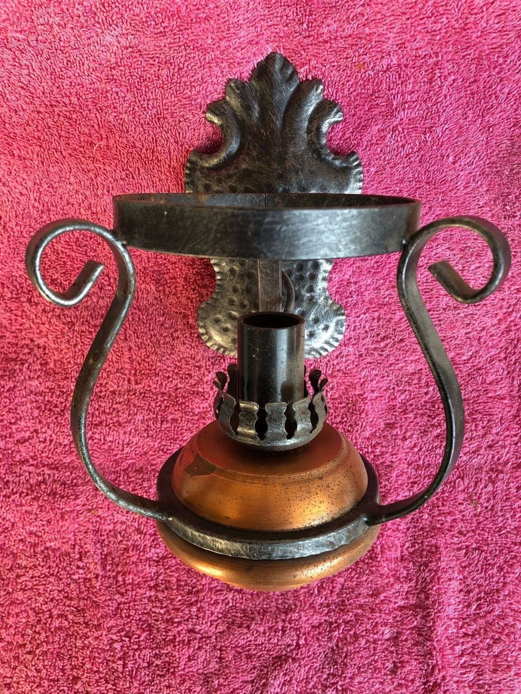 Lampade: Lampe antik schmiedeeisern kupfer – Usato da Reinach AG venduto da rares75