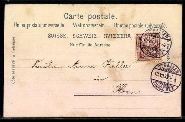 Cartoline postali: Litho St. Gallen, Jugendfest, Linieninfa – Usato da Berlin venduto da bartko-reher 1
