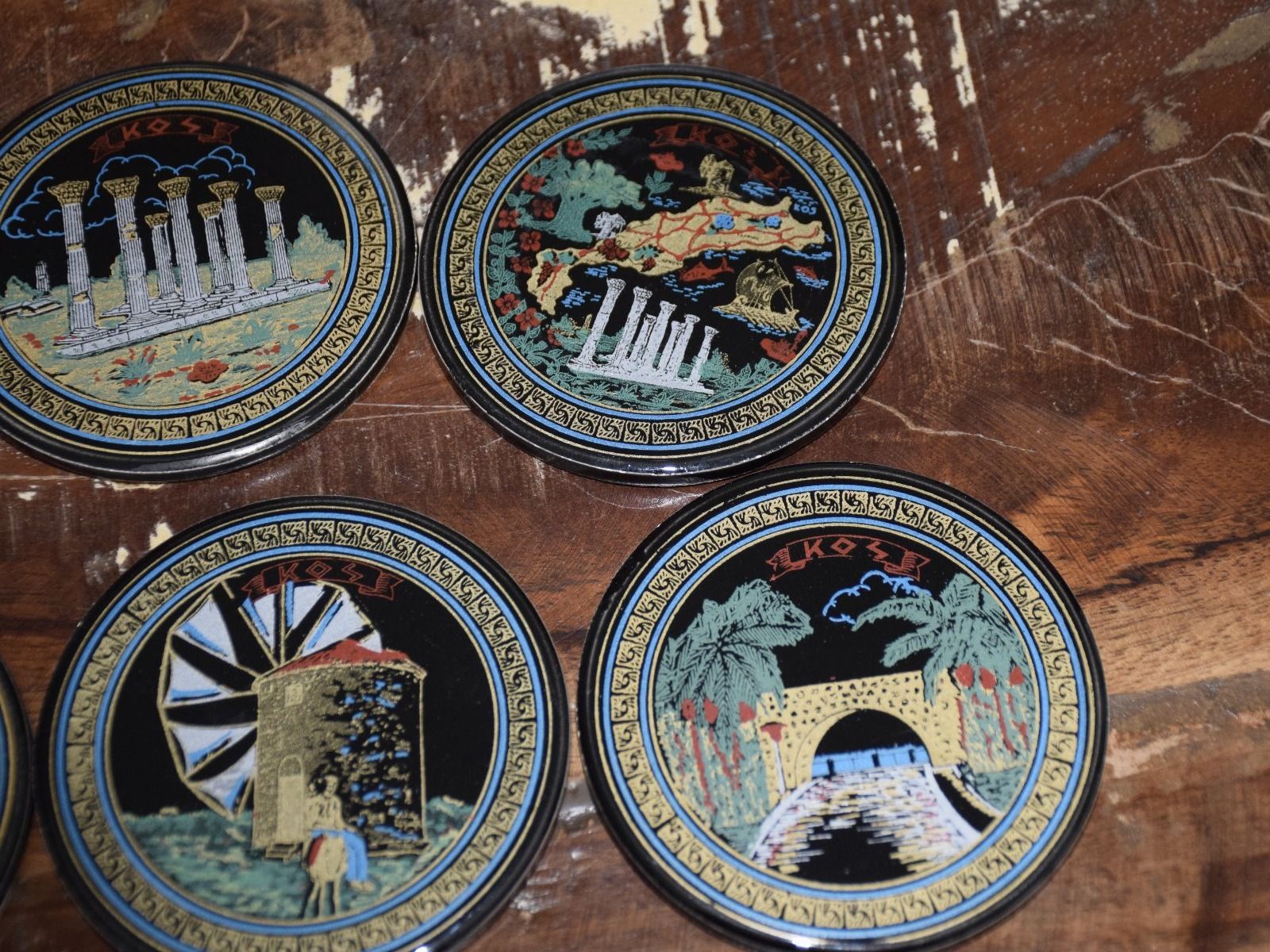 Untersetzer: Set 6 er Glas Untersetzer" Grieche" – Neu (gemäss Beschreibung) aus Wetzikon ZH von Wetzicardo25 6