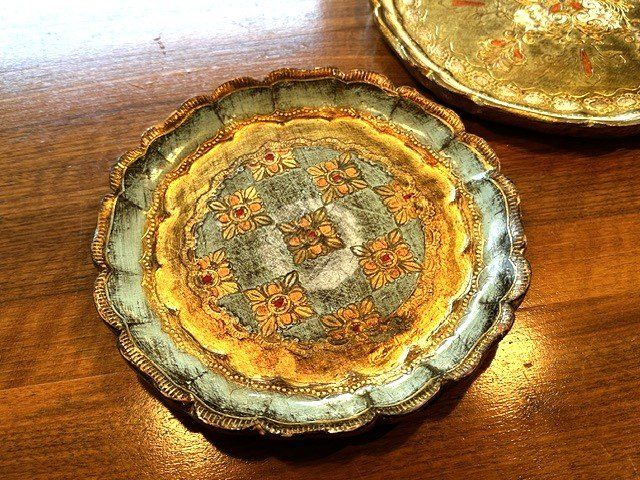Plateaux: FlOreNtiNer HoLz TabLeTs – D'occasion à Winkel par zeho 3