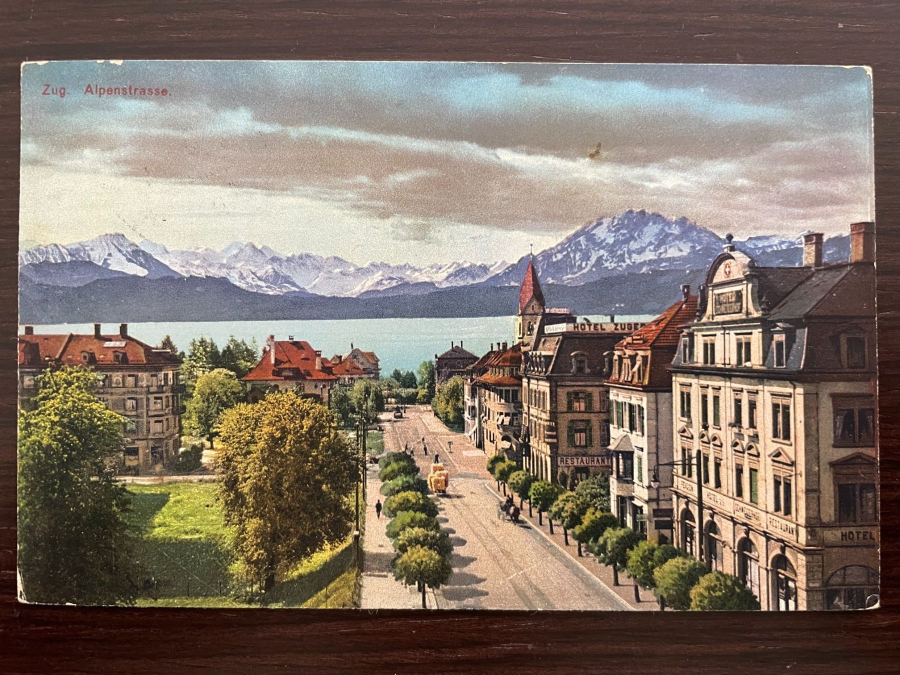 Cartoline postali: ZUG Alpenstrasse, Zugerhof, Schweizerhof, 4 Ansichtskarten – Usato da Wald ZH venduto da TLILEF 3