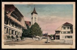 AK Steffisburg, Platz mit Kirchturm