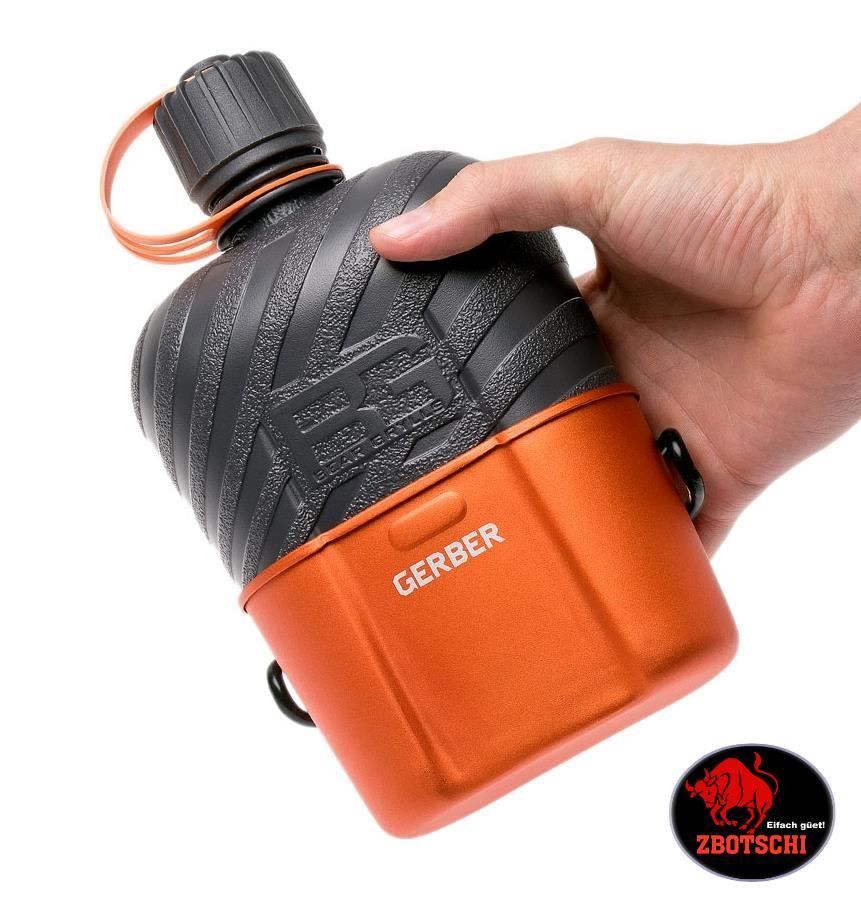 Cucinare, Mangiare & Bere: Gerber Bear Grylls Canteen Trink Flasche – Nuovo e nell'imballaggio originale da Visp venduto da zbotschi 3