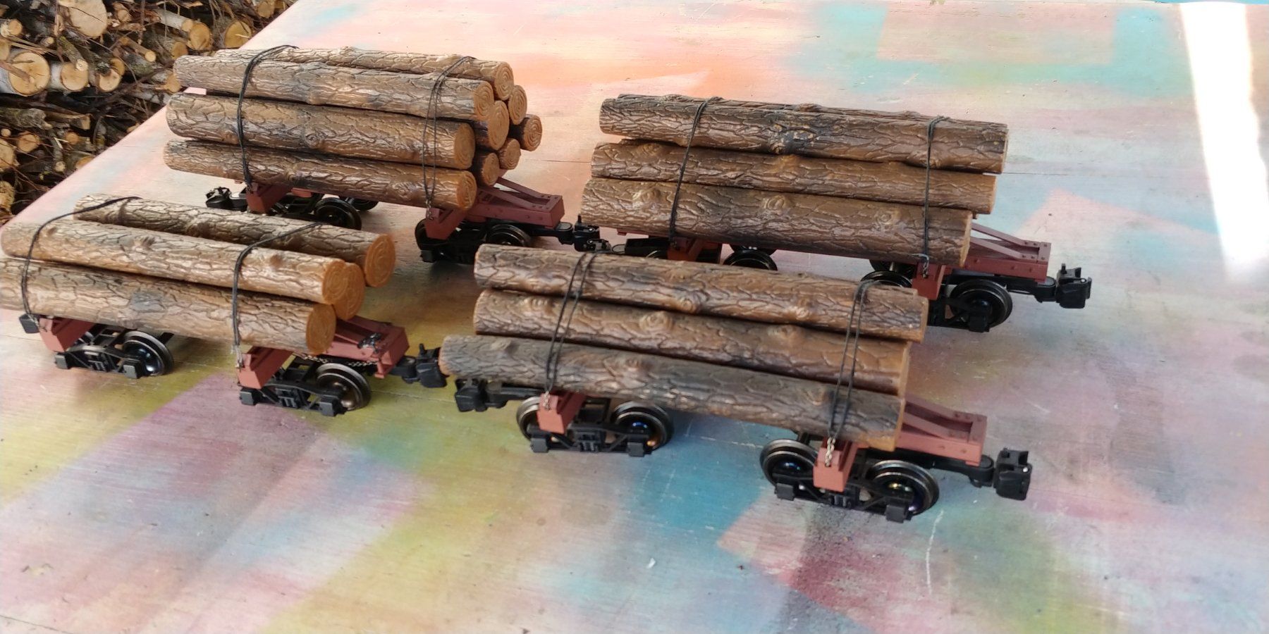 Modelleisenbahnen: 4 beladene Bachmann Güterwagen G – Gebraucht aus Waltenschwil von Ardnas007 1