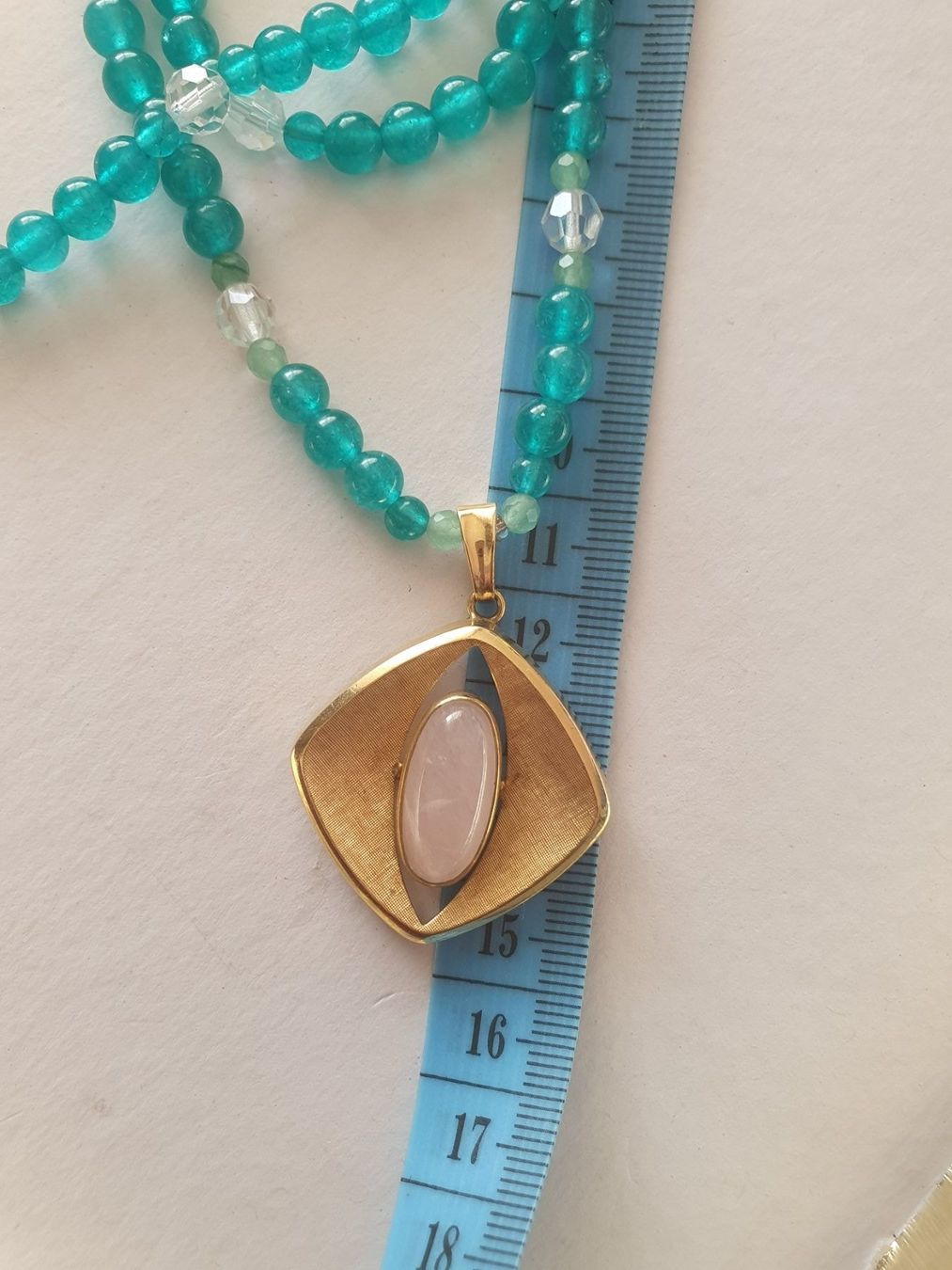 Catenine: Chrysoprase mit alt Rozenquarz Anhänger – Nuovo (secondo la descrizione) da Benglen venduto da Meercat3 7