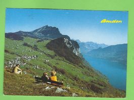 Amden: Panorama mit Blick auf See und Berge