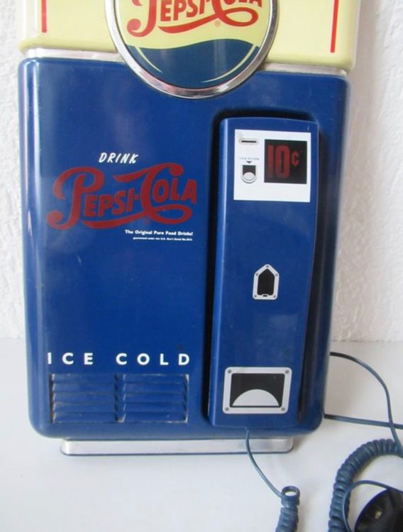 Téléphone Vintage Pepsi-Cola "Ice Cold" - Rétro, Bel état - USA