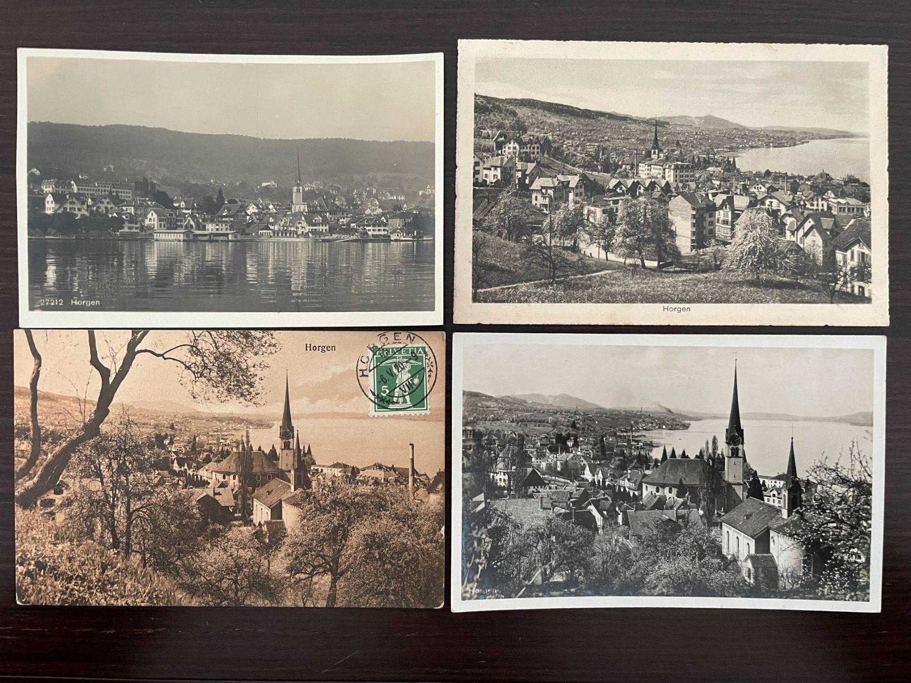 Cartoline postali: HORGEN Ortsansicht / Ortspartie, 19 Ansichtskarten – Usato da Wald ZH venduto da TLILEF 3