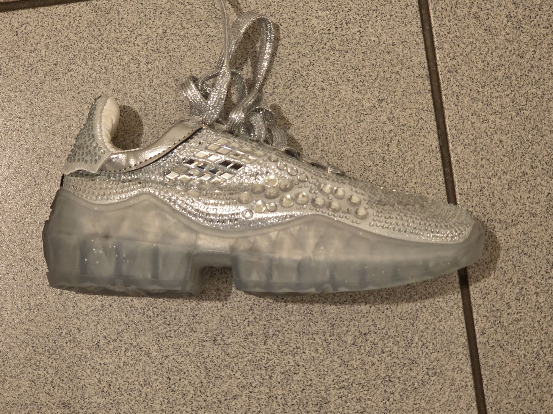 Damenschuhe: Glitzer Damen Sneaker Gr. 37, Silbern Neu – Neu (gemäss Beschreibung) aus Islisberg von Moonlight98 3