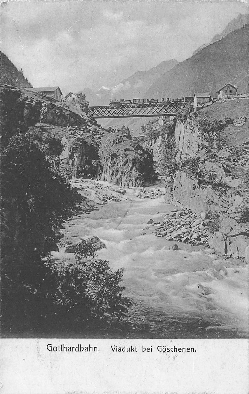 Cartes postales: Gotthardbahn Viadukt bei göschenen – D'occasion à Biasca par Blenio71