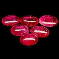 Rubin Rund 6stk Lot